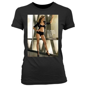 Tricia Helfer Women's Junior Cut Crewneck T-Shirt