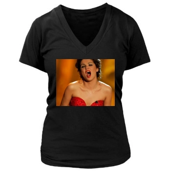 Anna Netrebko Women's Deep V-Neck TShirt