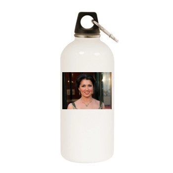 Anna Netrebko White Water Bottle With Carabiner