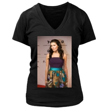 Anna Netrebko Women's Deep V-Neck TShirt