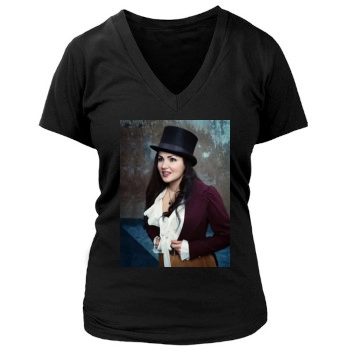 Anna Netrebko Women's Deep V-Neck TShirt