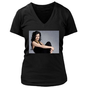 Anna Netrebko Women's Deep V-Neck TShirt