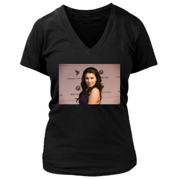 Anna Netrebko Women's Deep V-Neck TShirt