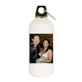 Anna Netrebko White Water Bottle With Carabiner