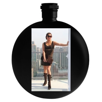 Anna Netrebko Round Flask