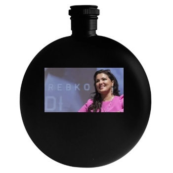 Anna Netrebko Round Flask