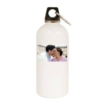 Anna Netrebko White Water Bottle With Carabiner