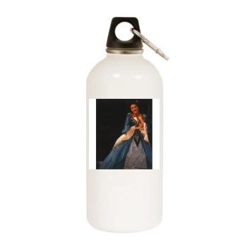 Anna Netrebko White Water Bottle With Carabiner