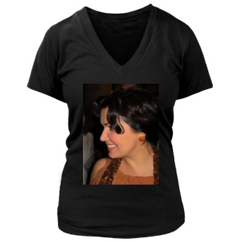 Anna Netrebko Women's Deep V-Neck TShirt