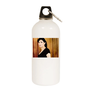 Anna Netrebko White Water Bottle With Carabiner