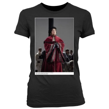 Anna Netrebko Women's Junior Cut Crewneck T-Shirt