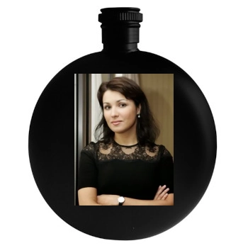 Anna Netrebko Round Flask