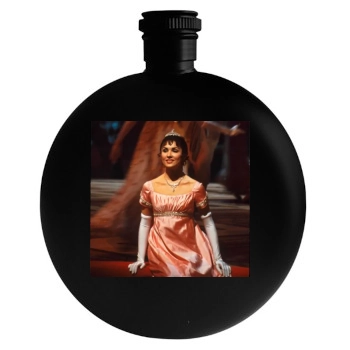 Anna Netrebko Round Flask