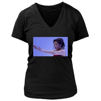 Anna Netrebko Women's Deep V-Neck TShirt