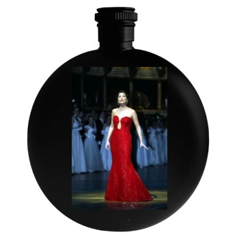 Anna Netrebko Round Flask