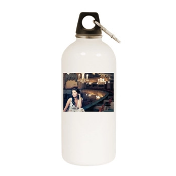 Anna Netrebko White Water Bottle With Carabiner