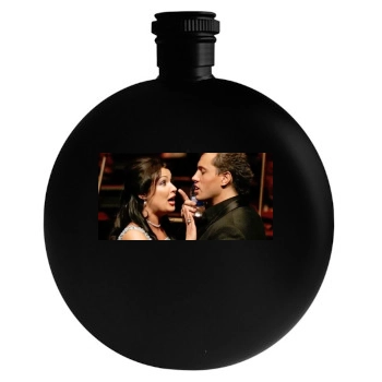 Anna Netrebko Round Flask