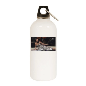 Anna Netrebko White Water Bottle With Carabiner