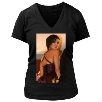 Anna Netrebko Women's Deep V-Neck TShirt