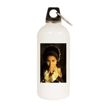 Anna Netrebko White Water Bottle With Carabiner