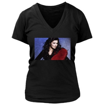 Anna Netrebko Women's Deep V-Neck TShirt