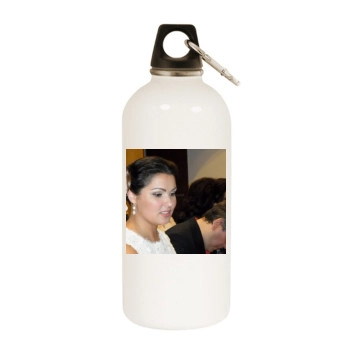 Anna Netrebko White Water Bottle With Carabiner