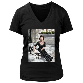 Anna Netrebko Women's Deep V-Neck TShirt