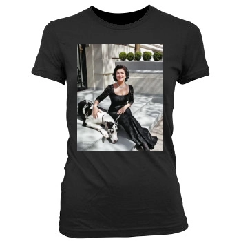 Anna Netrebko Women's Junior Cut Crewneck T-Shirt