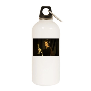 Anna Netrebko White Water Bottle With Carabiner