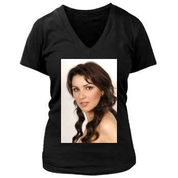 Anna Netrebko Women's Deep V-Neck TShirt