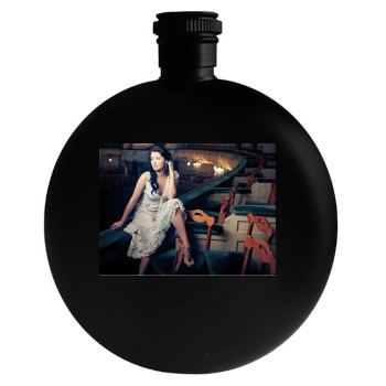 Anna Netrebko Round Flask