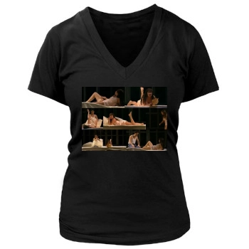 Anna Netrebko Women's Deep V-Neck TShirt