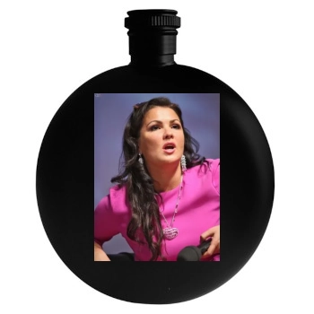 Anna Netrebko Round Flask