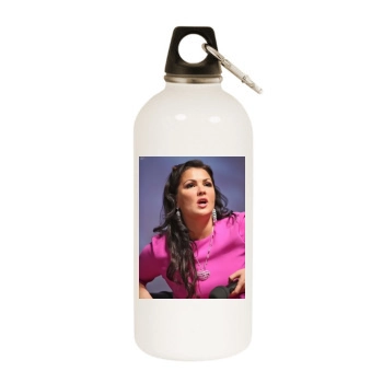 Anna Netrebko White Water Bottle With Carabiner