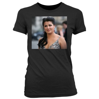 Anna Netrebko Women's Junior Cut Crewneck T-Shirt