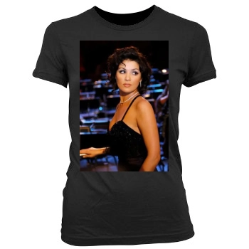 Anna Netrebko Women's Junior Cut Crewneck T-Shirt