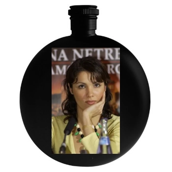 Anna Netrebko Round Flask