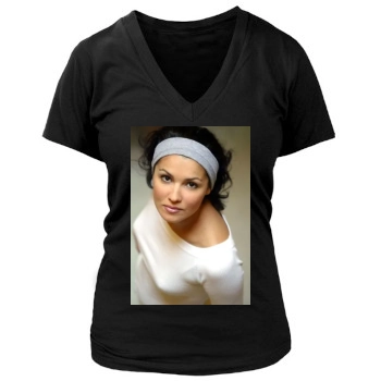 Anna Netrebko Women's Deep V-Neck TShirt