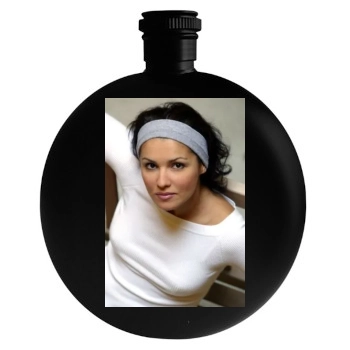 Anna Netrebko Round Flask