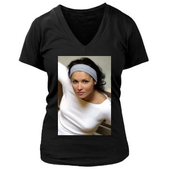 Anna Netrebko Women's Deep V-Neck TShirt