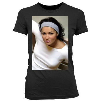 Anna Netrebko Women's Junior Cut Crewneck T-Shirt