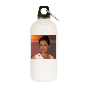 Anna Netrebko White Water Bottle With Carabiner