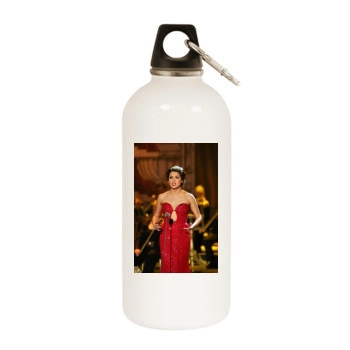 Anna Netrebko White Water Bottle With Carabiner