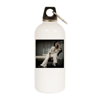 Anna Netrebko White Water Bottle With Carabiner