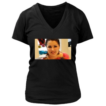 Anna Netrebko Women's Deep V-Neck TShirt