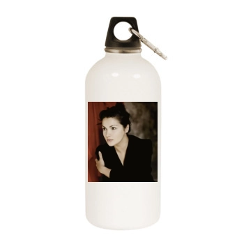 Anna Netrebko White Water Bottle With Carabiner