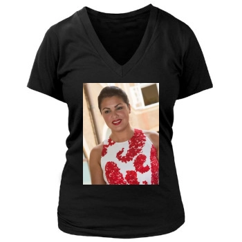 Anna Netrebko Women's Deep V-Neck TShirt