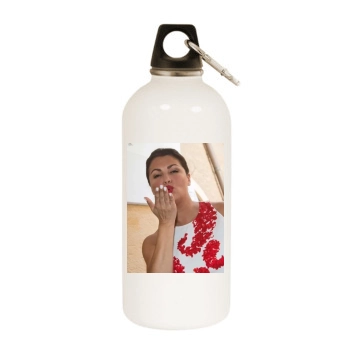 Anna Netrebko White Water Bottle With Carabiner