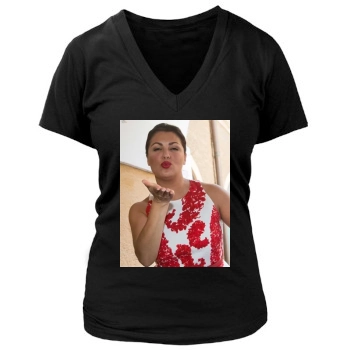 Anna Netrebko Women's Deep V-Neck TShirt