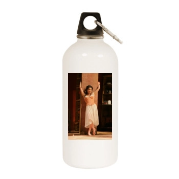 Anna Netrebko White Water Bottle With Carabiner